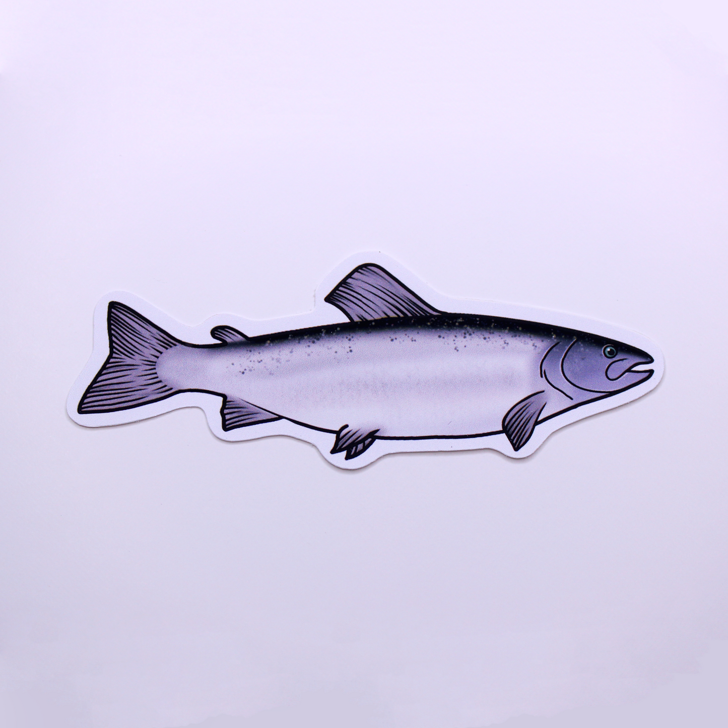 Simple Salmon Die Cut Sticker