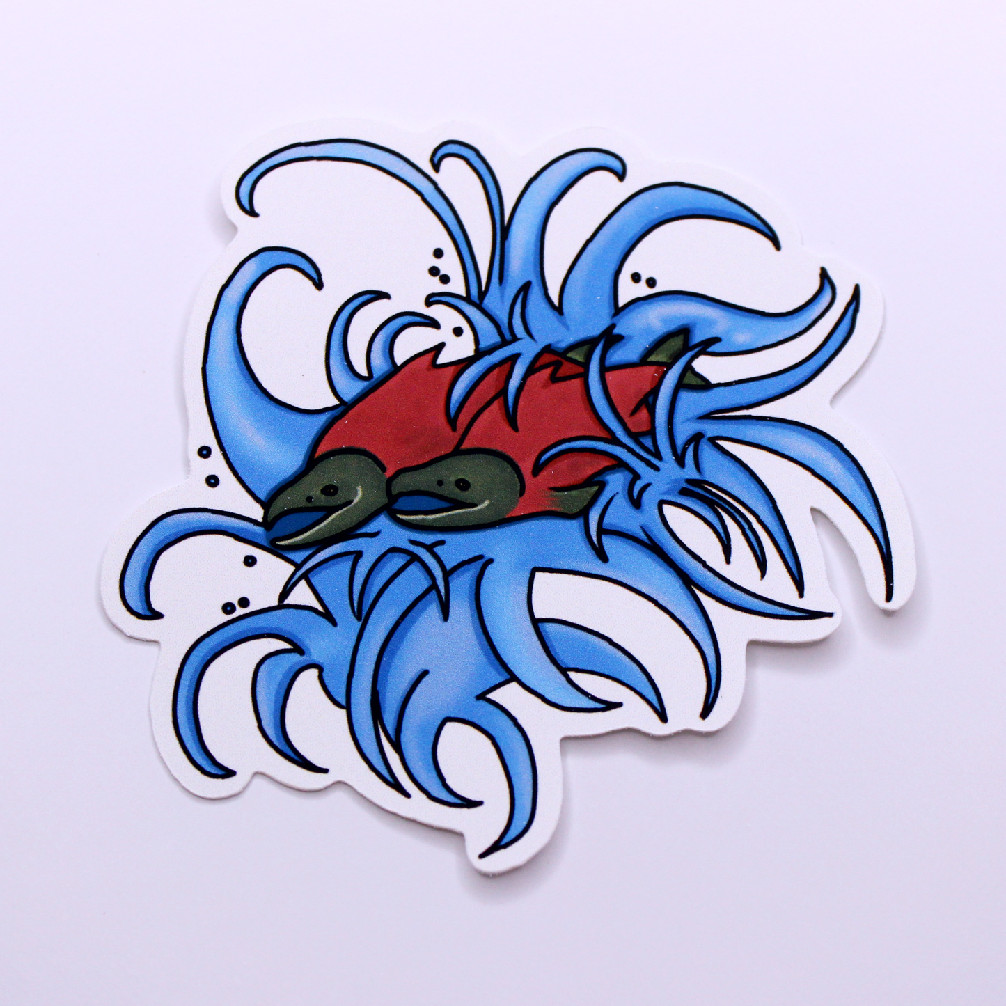 Japanese Salmon Die Cut Sticker