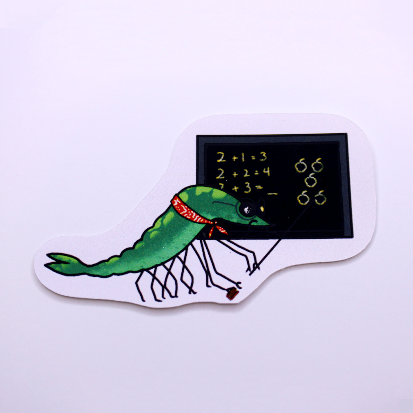 Math Teacher Shrimp Die Cut Sticker