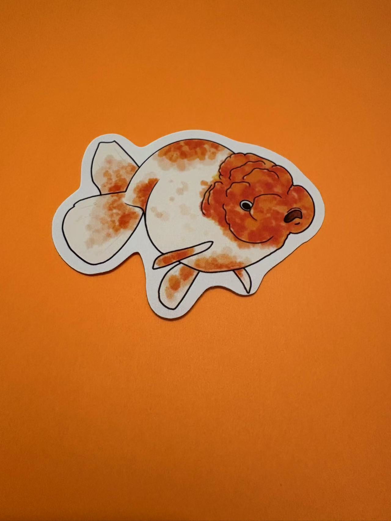 Goldfish Cute Orange Die Cut Sticker