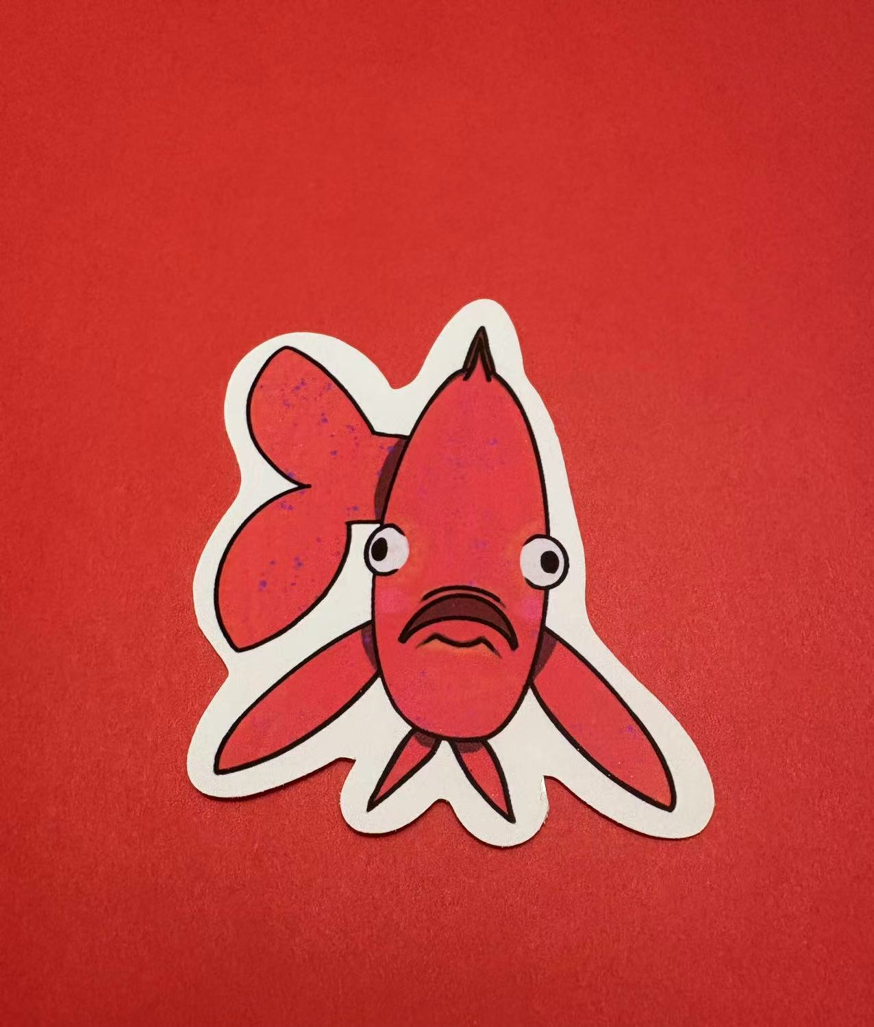 Pumpkinseed Red Cute Die Cut Sticker