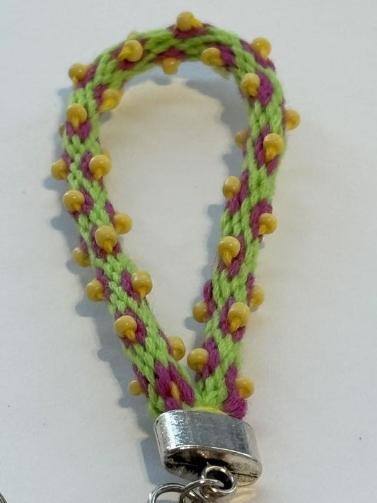 Kumihino Diamond with yellow beads