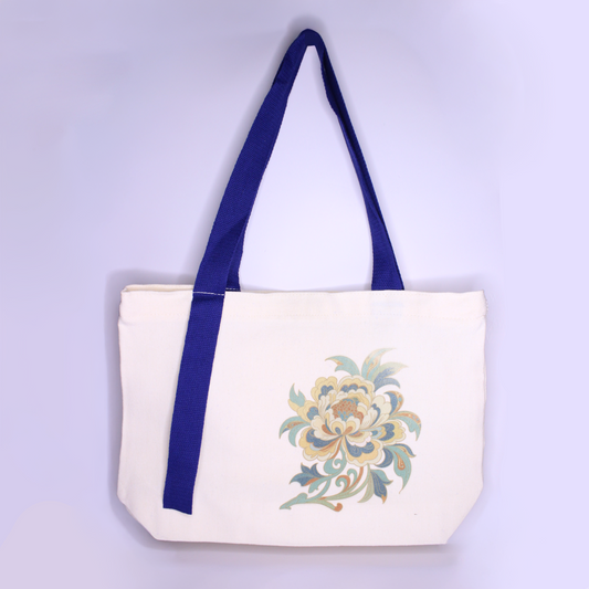 Cotton Tote - Blue Flower