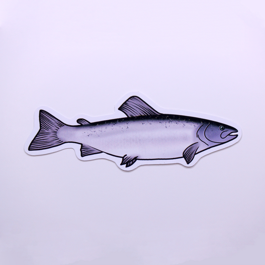 Simple Salmon Die Cut Sticker