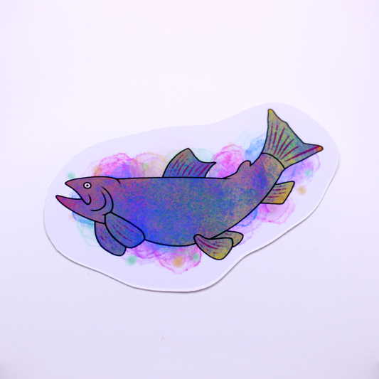 Brook Trout Colourful Die Cut Sticker