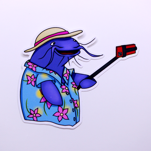 Tourist Catfish Die Cut Sticker