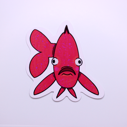 Cute Red Pumpkinseed Die Cut Sticker