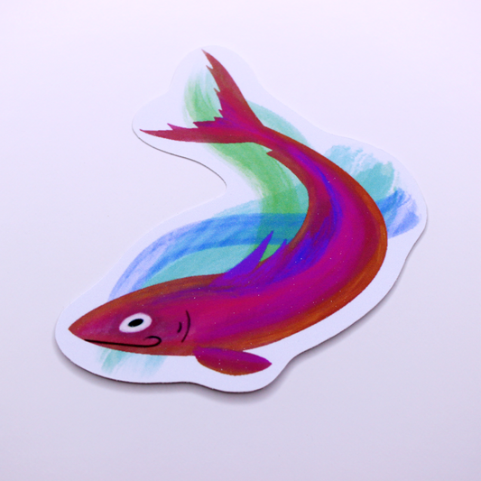 Colorful Sardine Die Cut Sticker