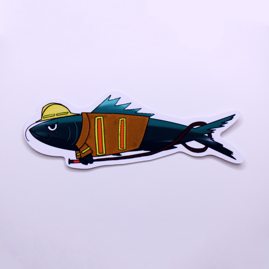 Sardine Fireman Die Cut Sticker