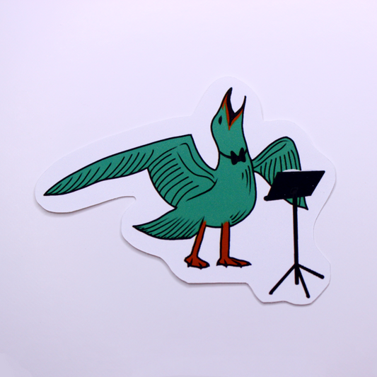 Seagull Singer Die Cut Sticker