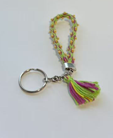 Kumihino Diamond with yellow beads