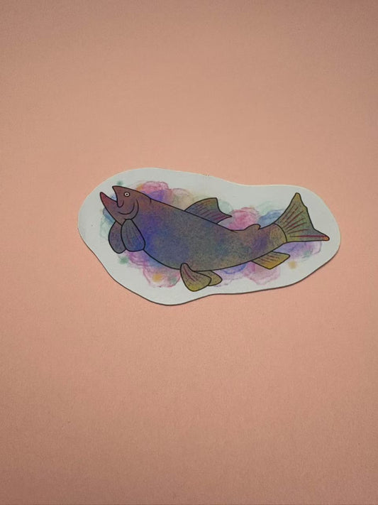 Brook Trout Colourful Die Cut Sticker