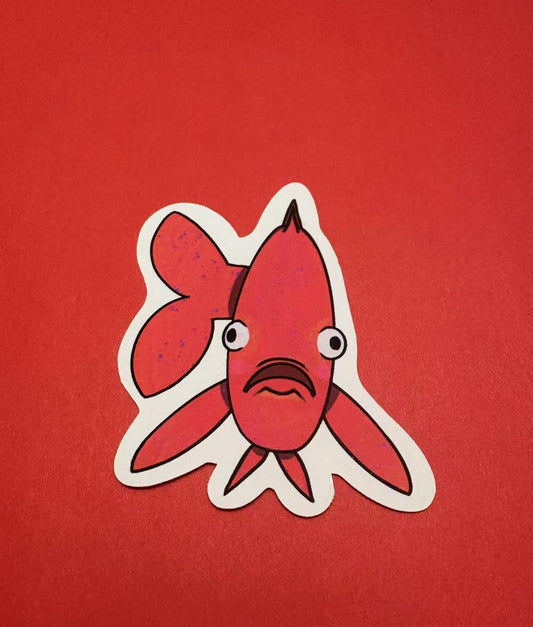 Pumpkinseed Red Cute Die Cut Sticker