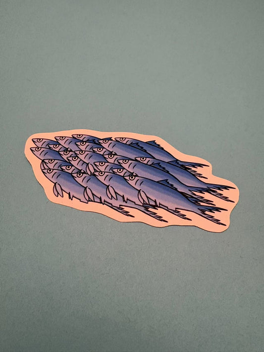 Sardine Group Die Cut Sticker