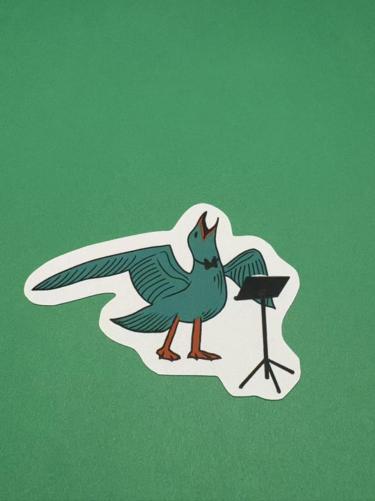 Seagull Singer Die Cut Sticker