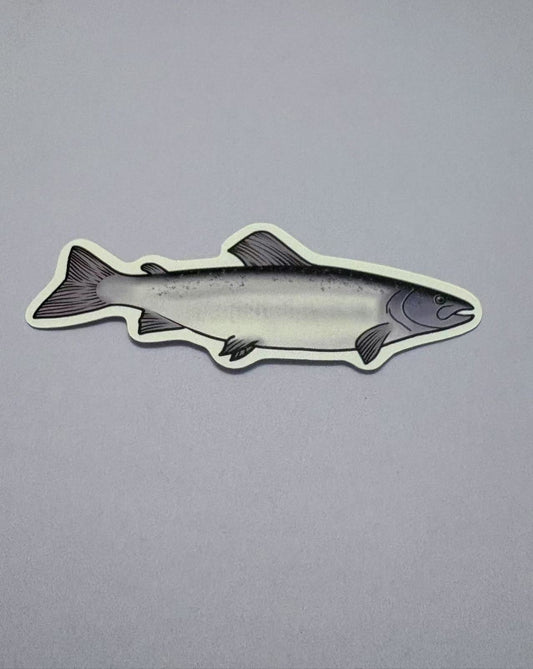 Simple Salmon Die Cut Sticker